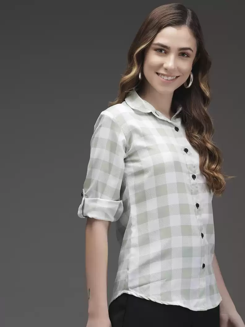 TANDUL  Women Regular Fit Checkered Casual Shirt