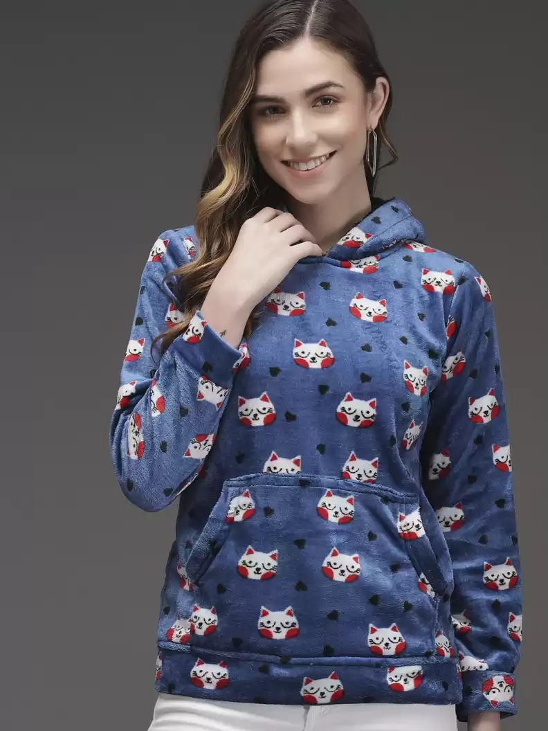 TANDUL  Full Sleeve Printed Women Sweatshirt