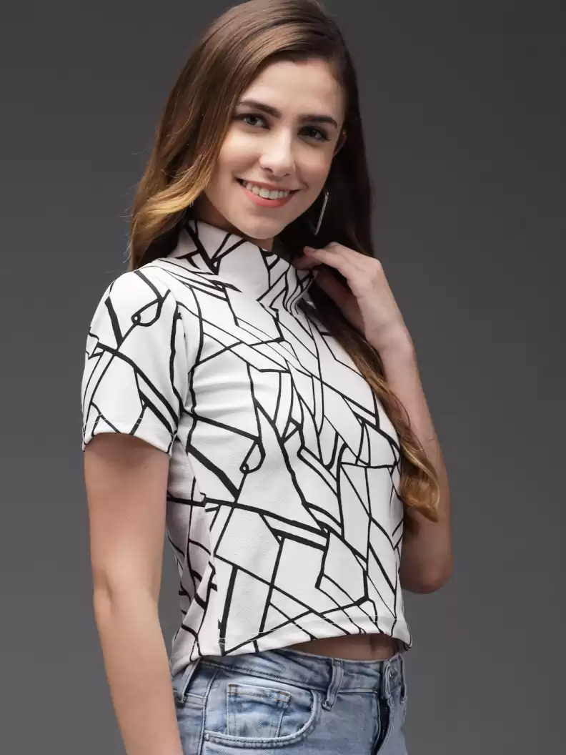 TANDUL  Casual Regular Sleeves Printed Women Multicolor Top