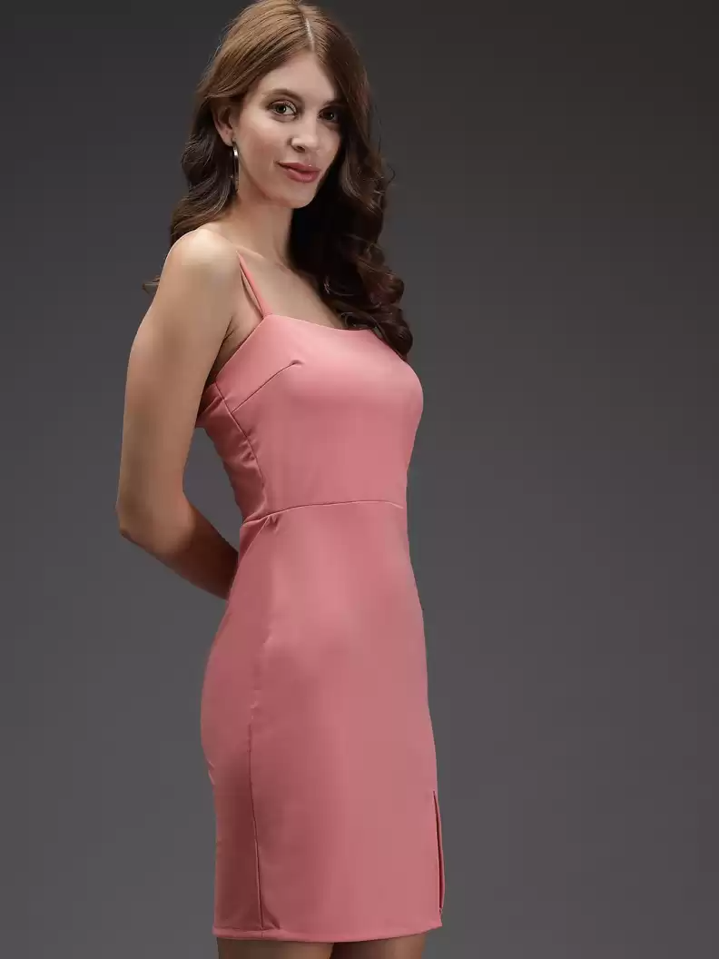 TANDUL  Women Bodycon Pink Dress