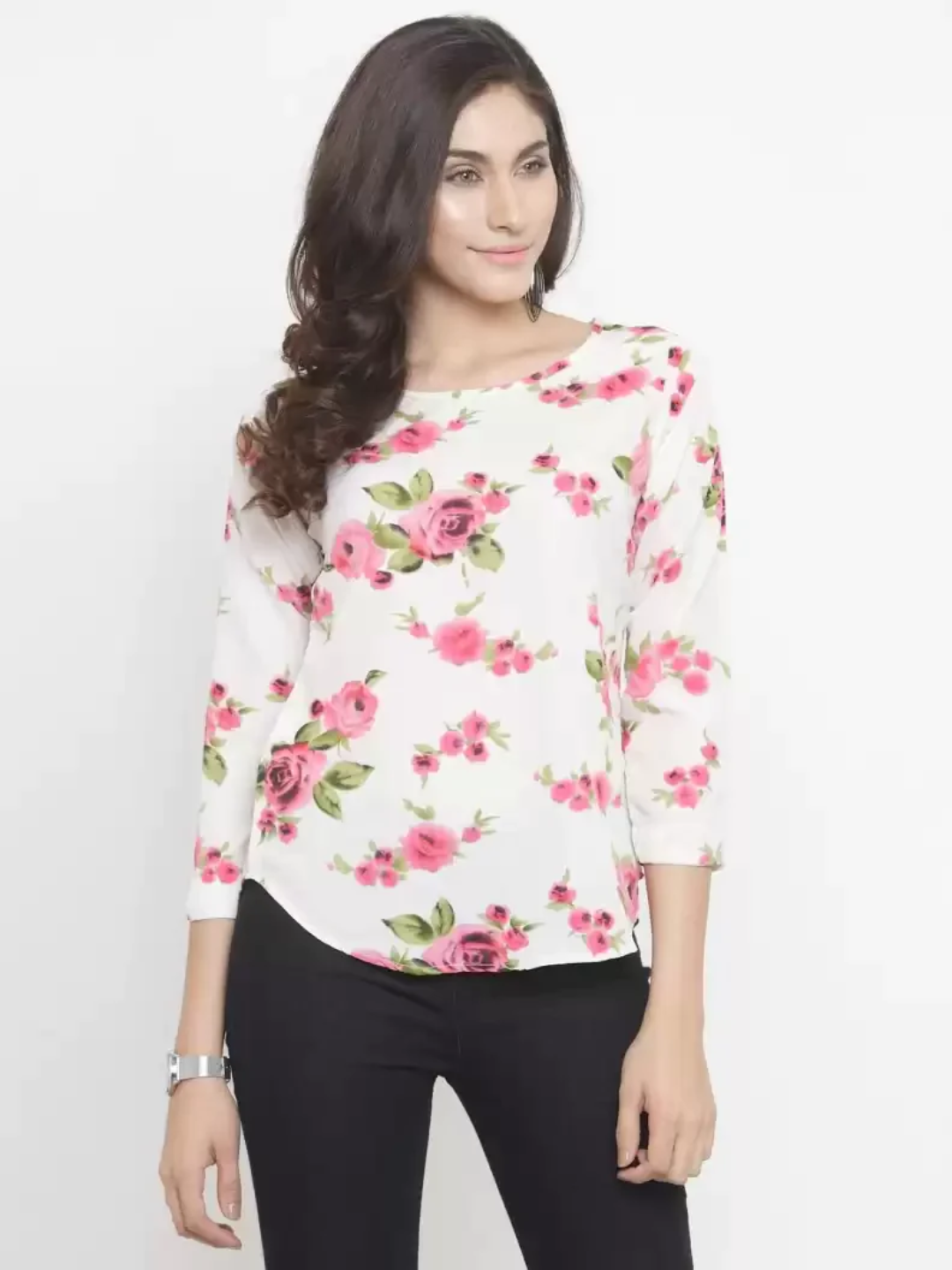 TANDUL  Casual Regular Sleeves Printed Women Multicolor Top