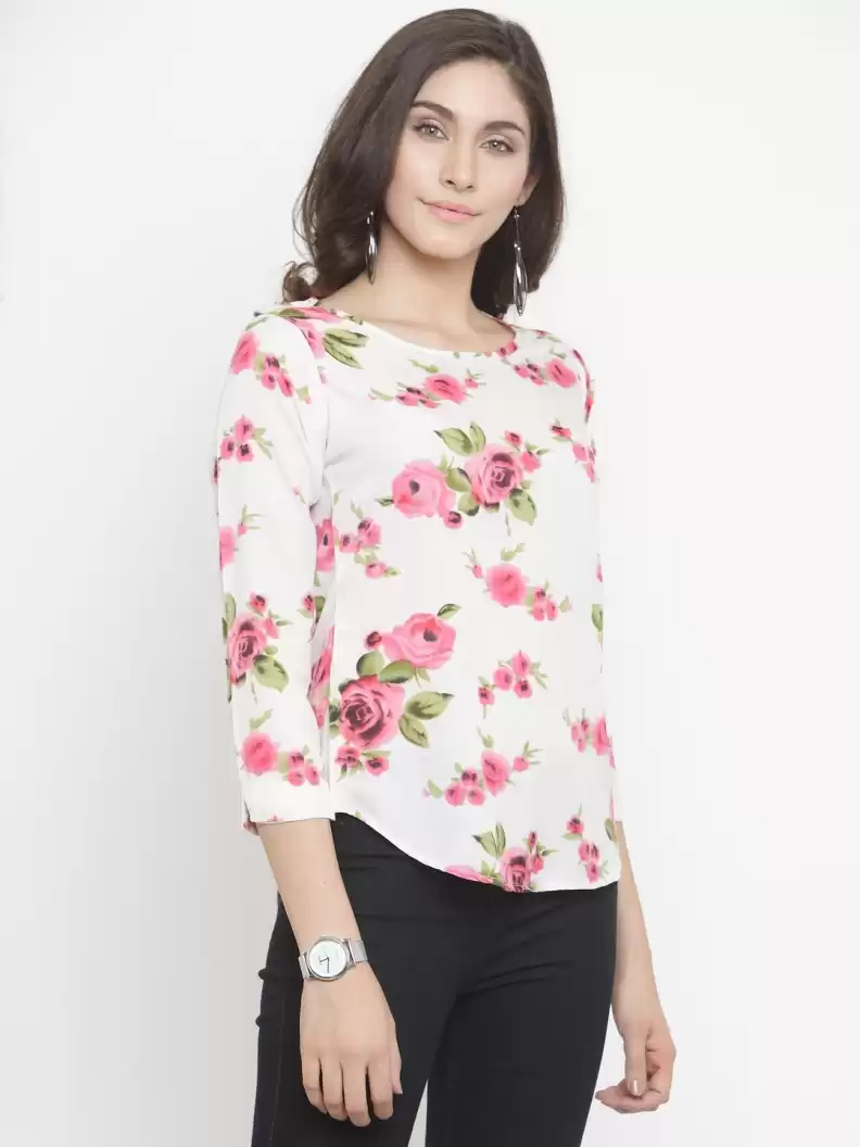 TANDUL  Casual Regular Sleeves Printed Women Multicolor Top