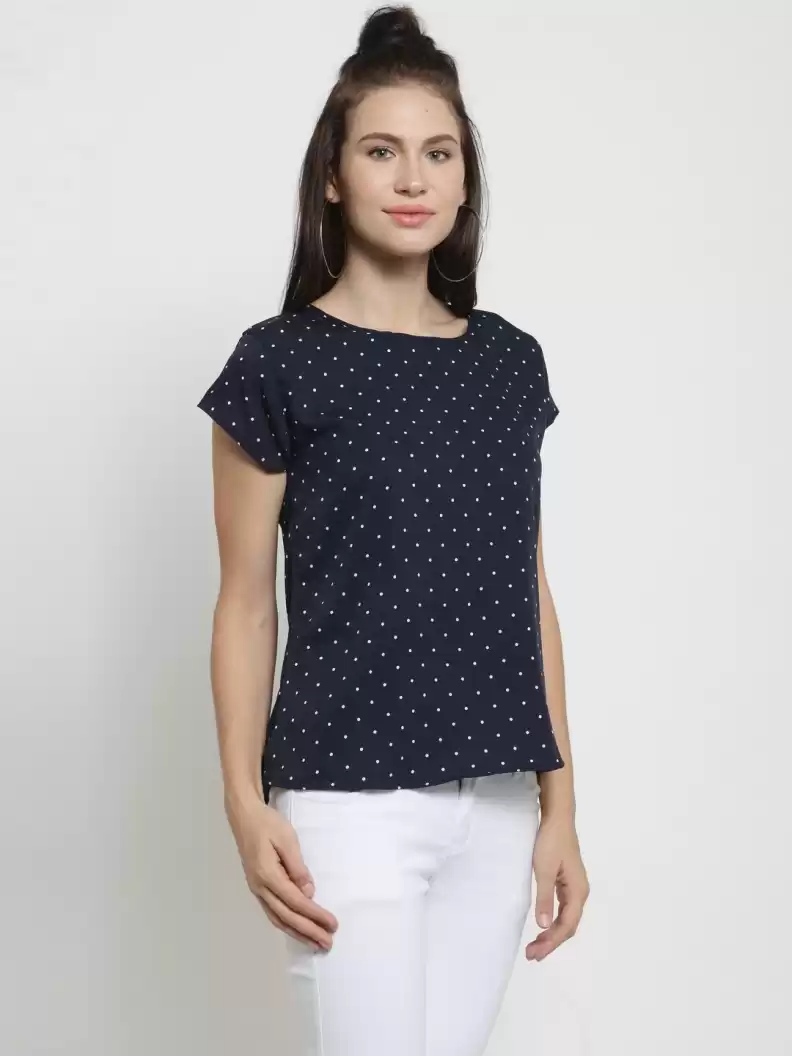 TANDUL  Casual Cap Sleeves Printed Women Multicolor Top