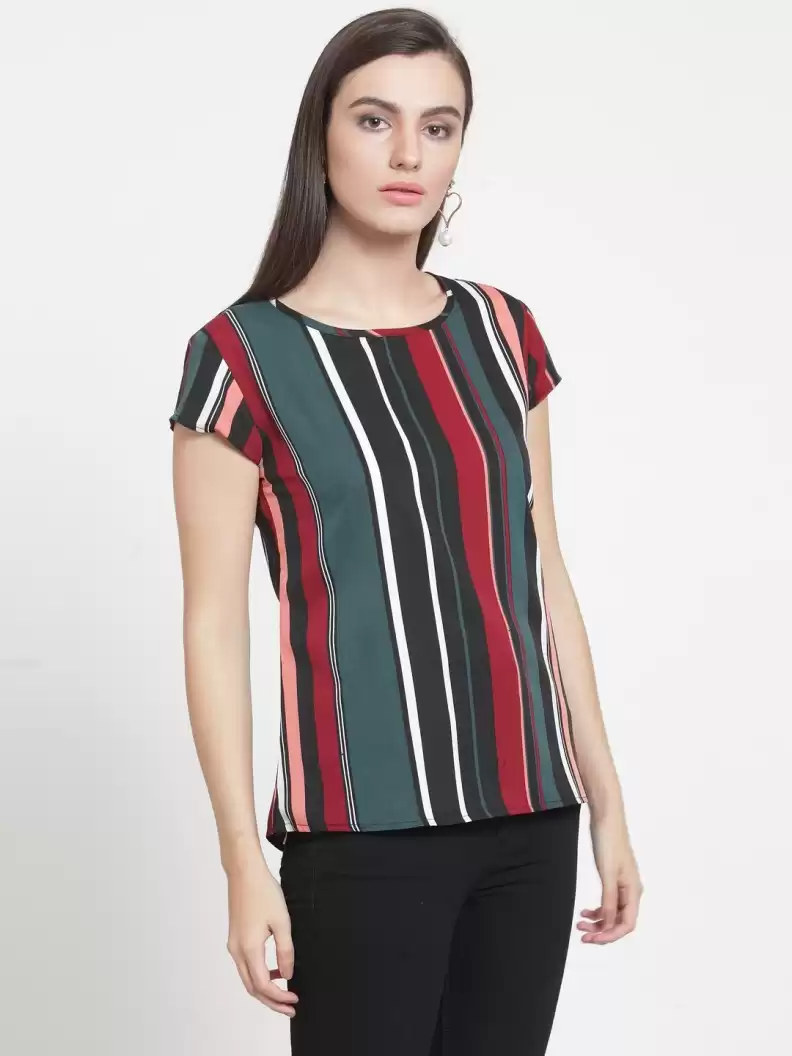 TANDUL  Casual Regular Sleeves Solid Women Multicolor Top