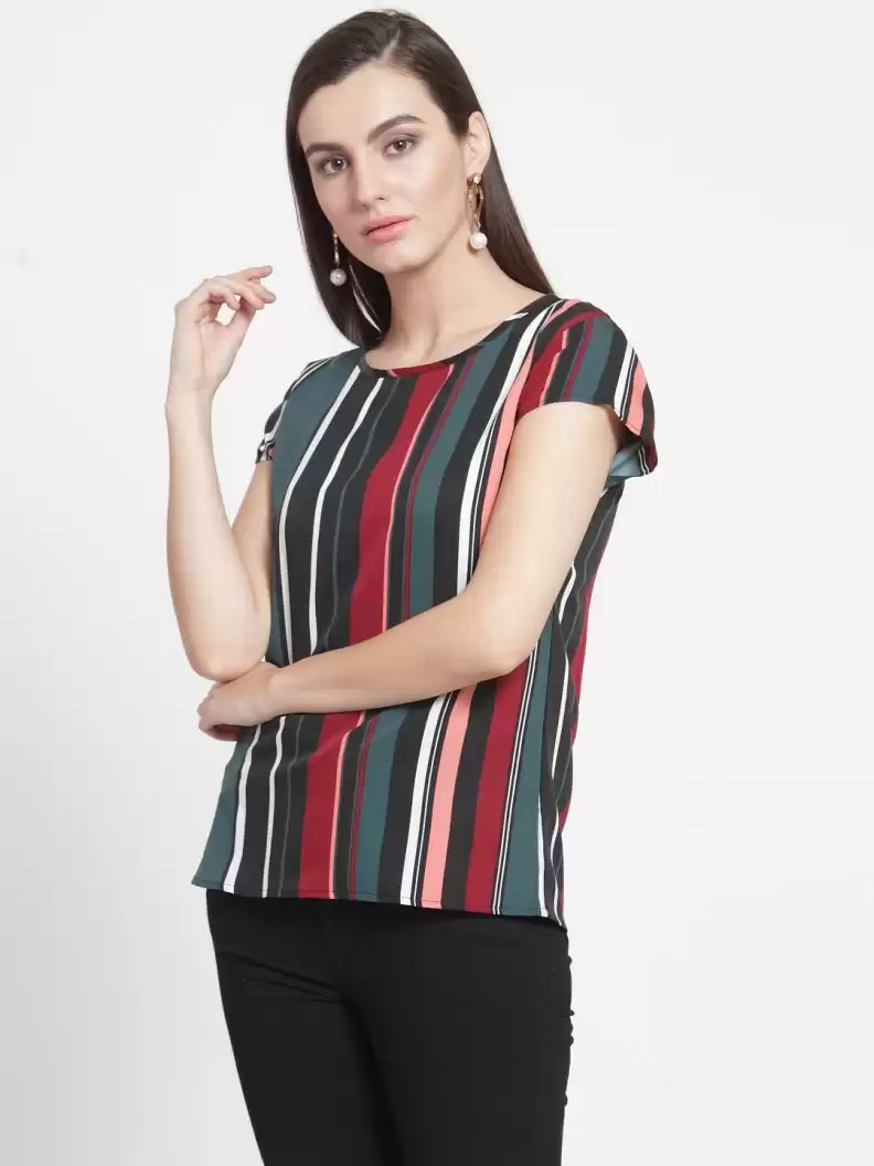 TANDUL  Casual Regular Sleeves Solid Women Multicolor Top