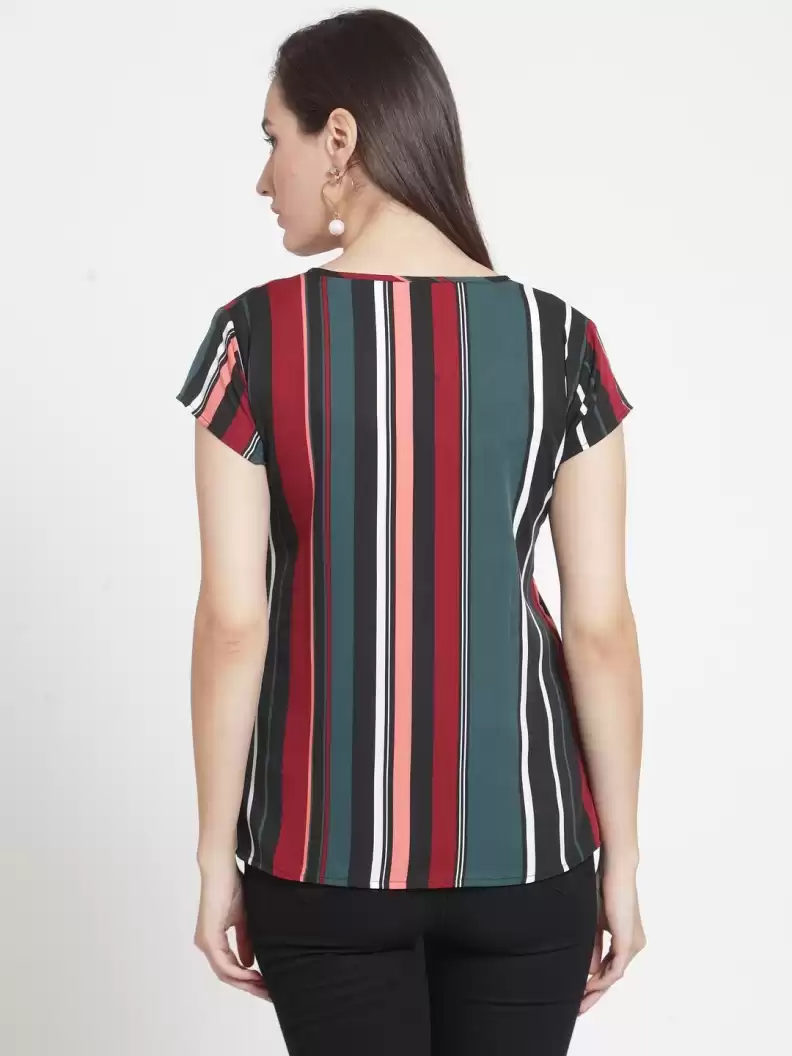 TANDUL  Casual Regular Sleeves Solid Women Multicolor Top