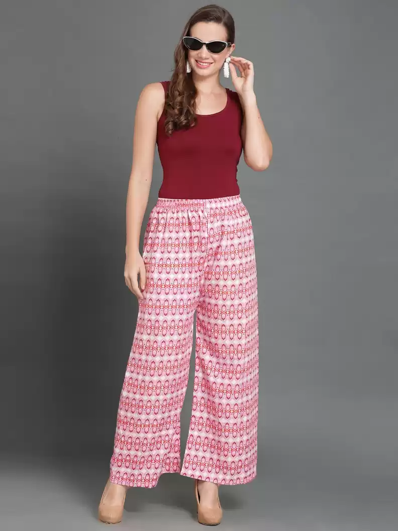 TANDUL  Regular Fit Women Multicolor Crepe Trousers