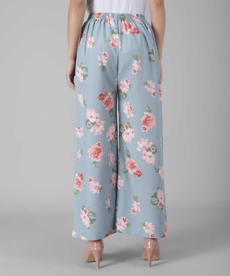 Relaxed Women Multicolor Crepe Trousers