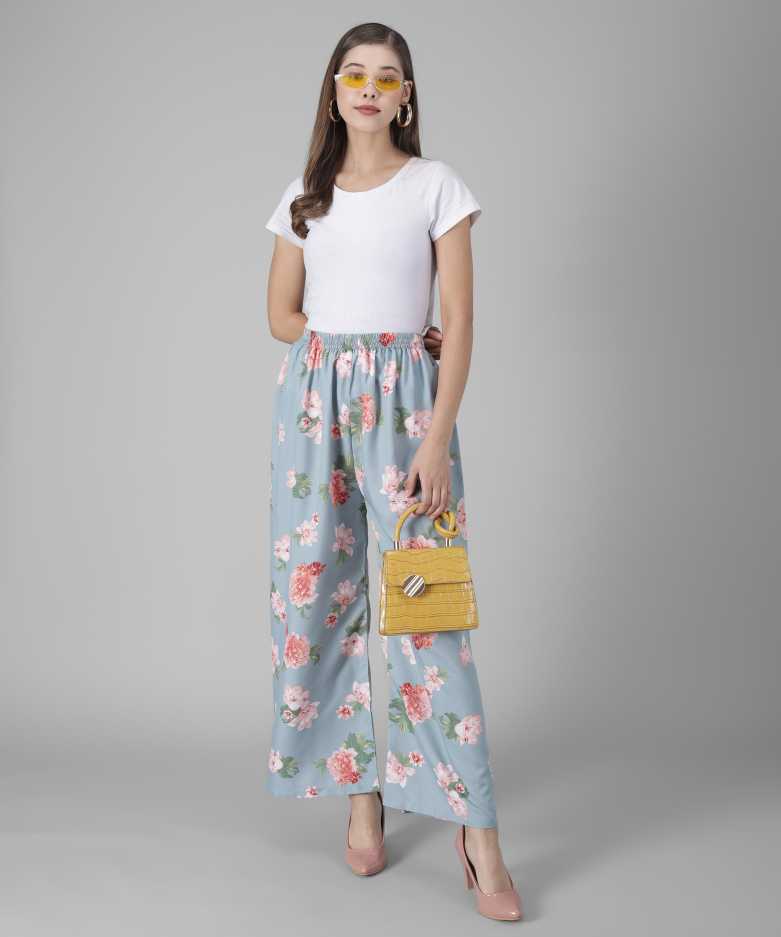 Relaxed Women Multicolor Crepe Trousers