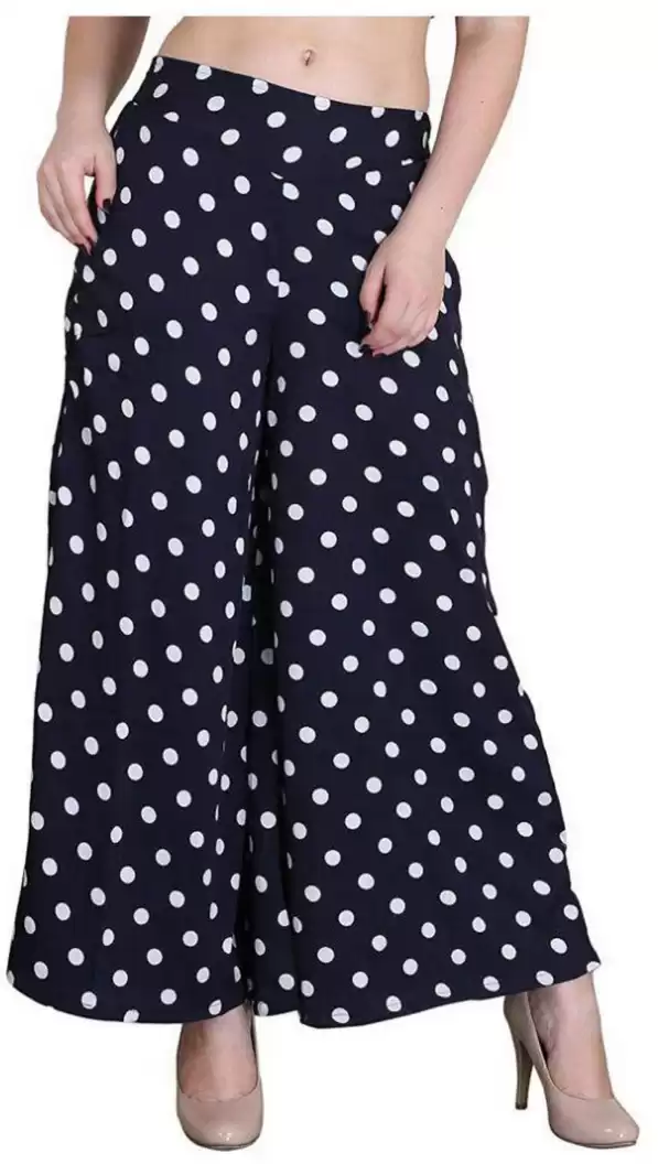 TANDUL  Flared Women Multicolor Poly Crepe Trousers